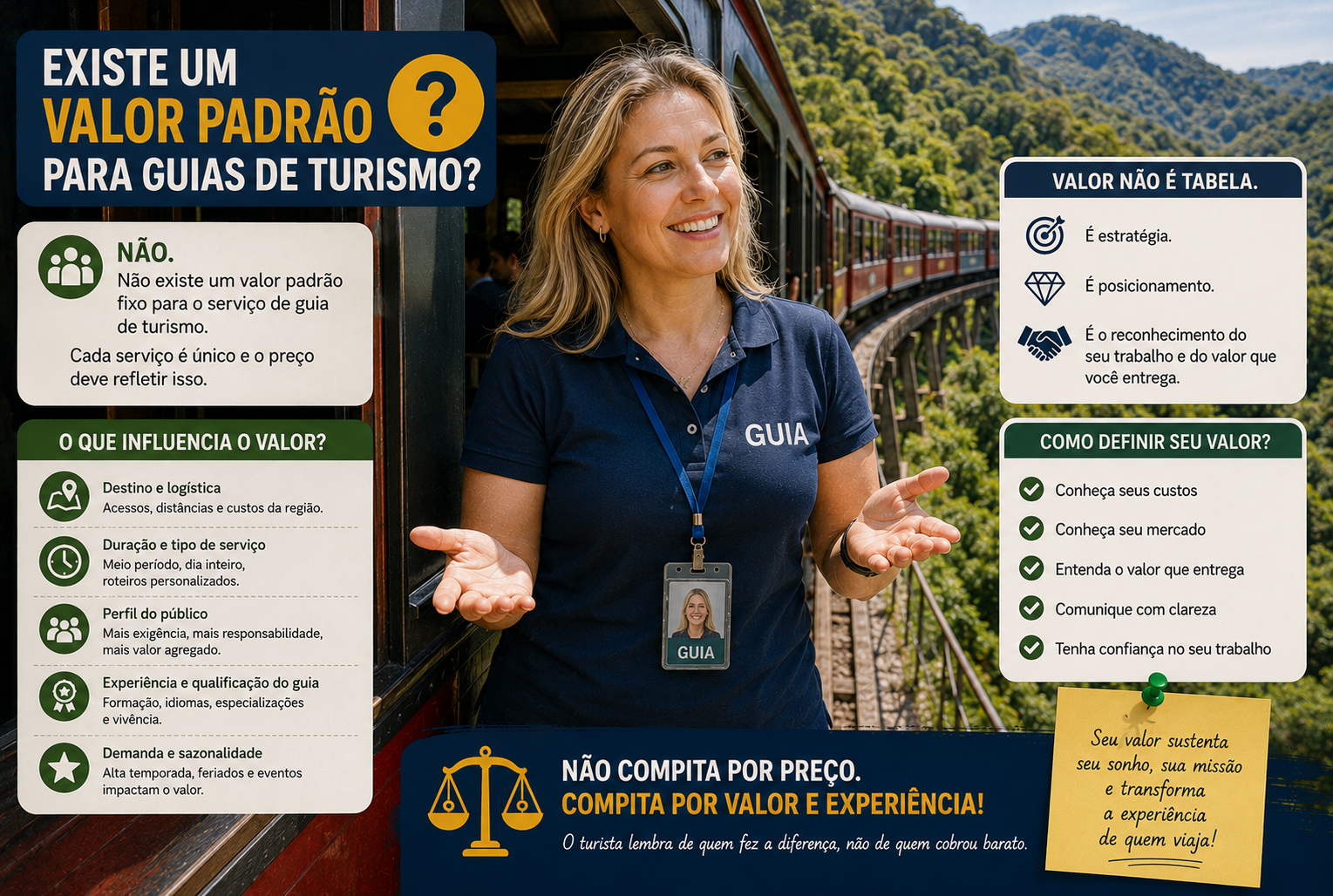 Existe um Valor Padrão para os Guias de Turismo
