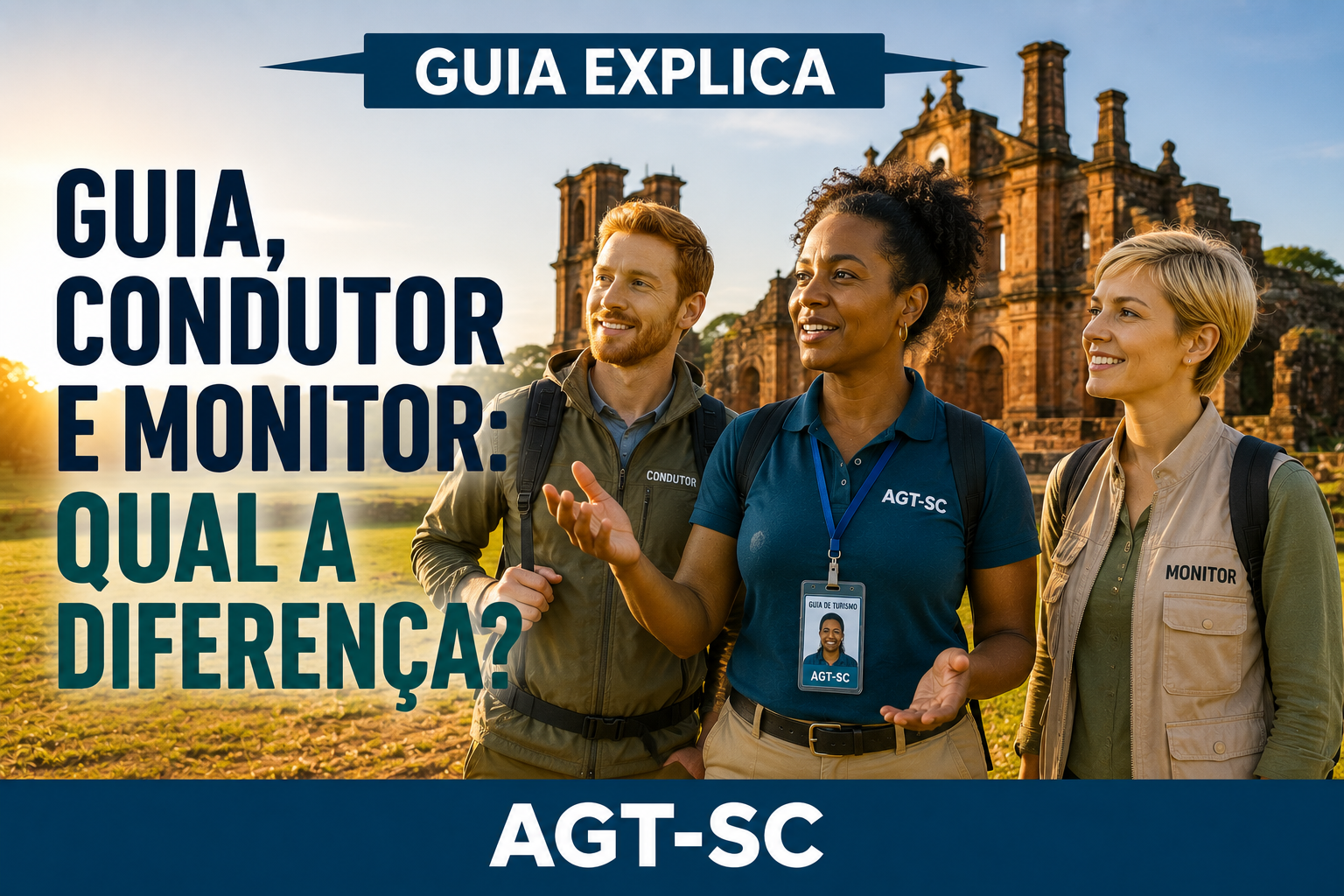 GUIA, CONDUTOR E MONITOR: QUAL A DIFERENÇA?